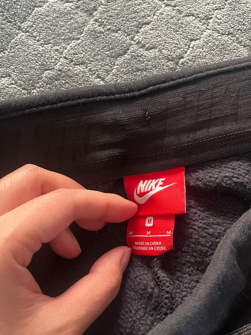 Nike Black Joggers with‎ White Swoosh M